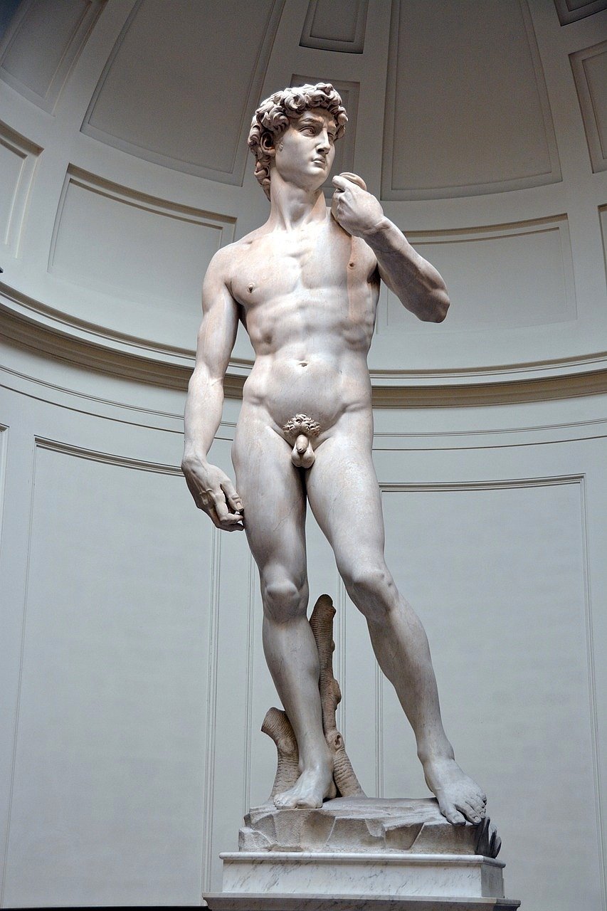 el david en la galeria de los uffizy de florencia