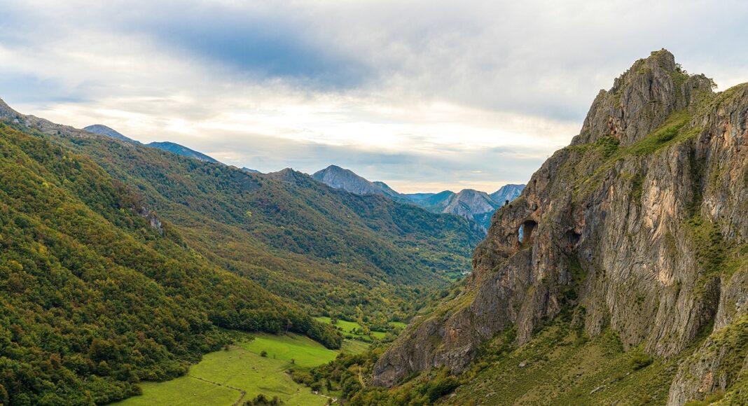 autumn landscape in the somiedo natural park in asturias.